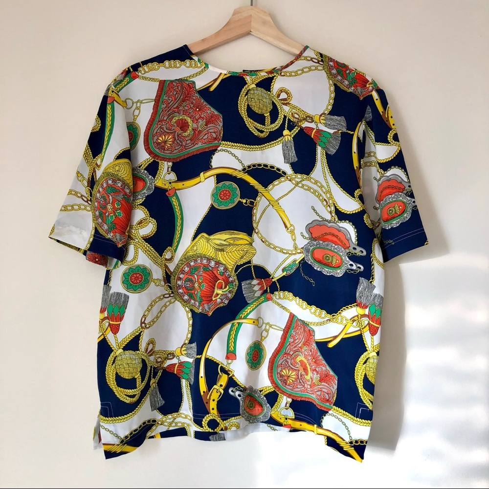 Vintage Handkerchief Print Shirt